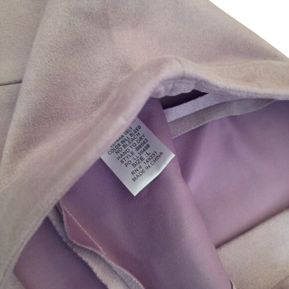 Kori America Faux Suede Velour Lilac Purple High Waist Shorts Women Sz L - Picture 8 of 10